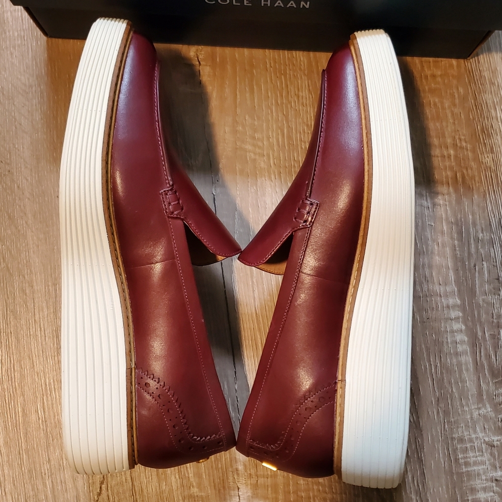 NIB Cole Haan Original Grand Platform Venetian Loafer in Bloodstone - Size 11 - Picture 5 of 7